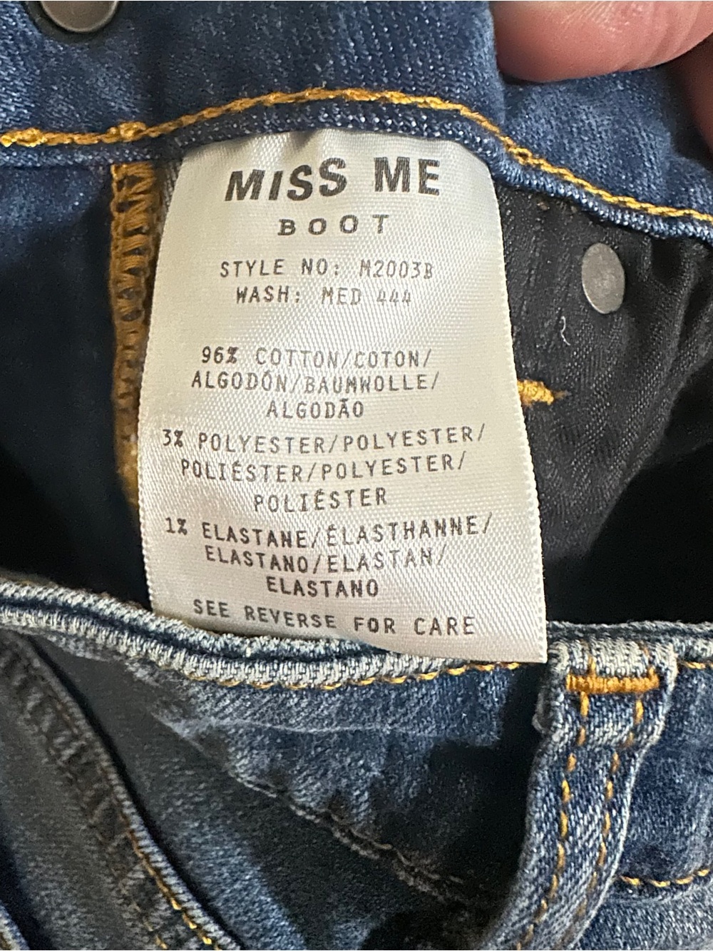 MISS ME Blue Embroidered Flare Jeans - Picture 13 of 14